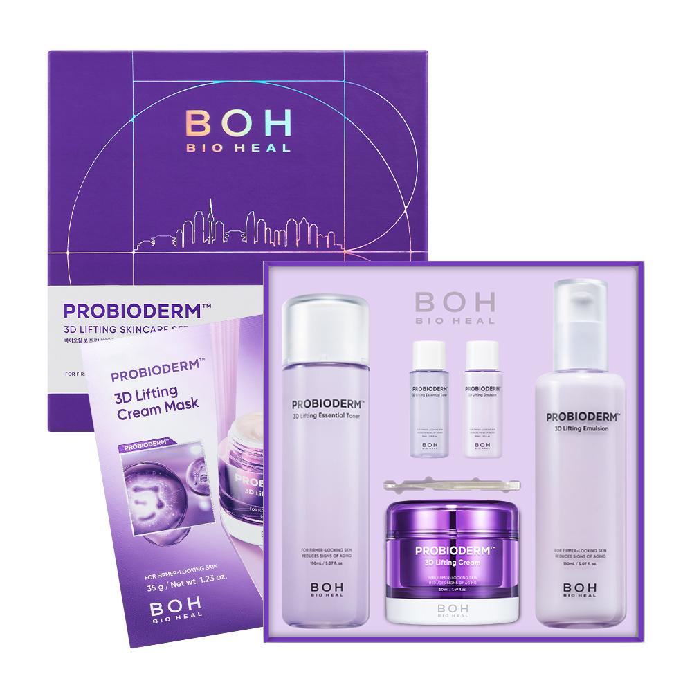 BiohealBo [february All Young Pick  Gift] Bioheal Bo Probioderm 3d Lifting Skin Care 3 Types Plan  Toner+emulsion+3d Lifting Cream 