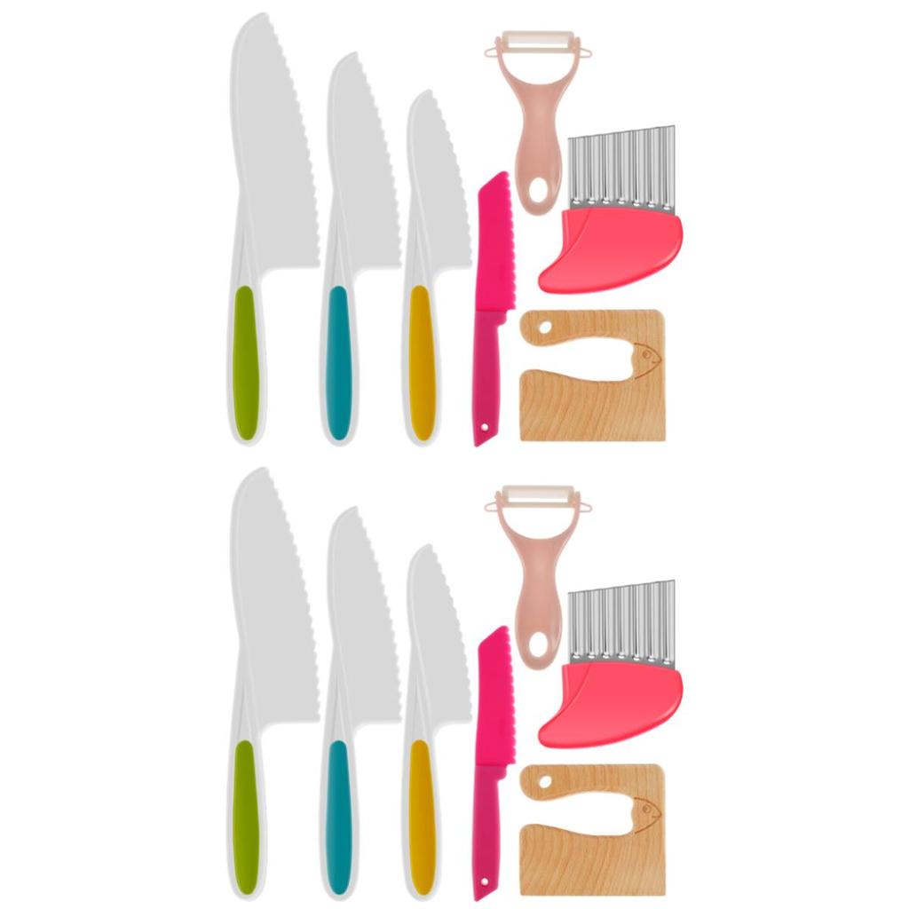 Kids Cooking Cutter Set Safe Kids Cooking Cutter Set Reusable Plastic Toddler Kitchen Cutter Set for Cutting Fruit Vegetable