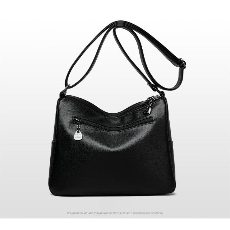 Cross-border Popular Soft Leather Women's Bags, Messenger Bags, Niche High-end Sense, Large-capacity Versatile Commuter Shoulder Small Square Bags