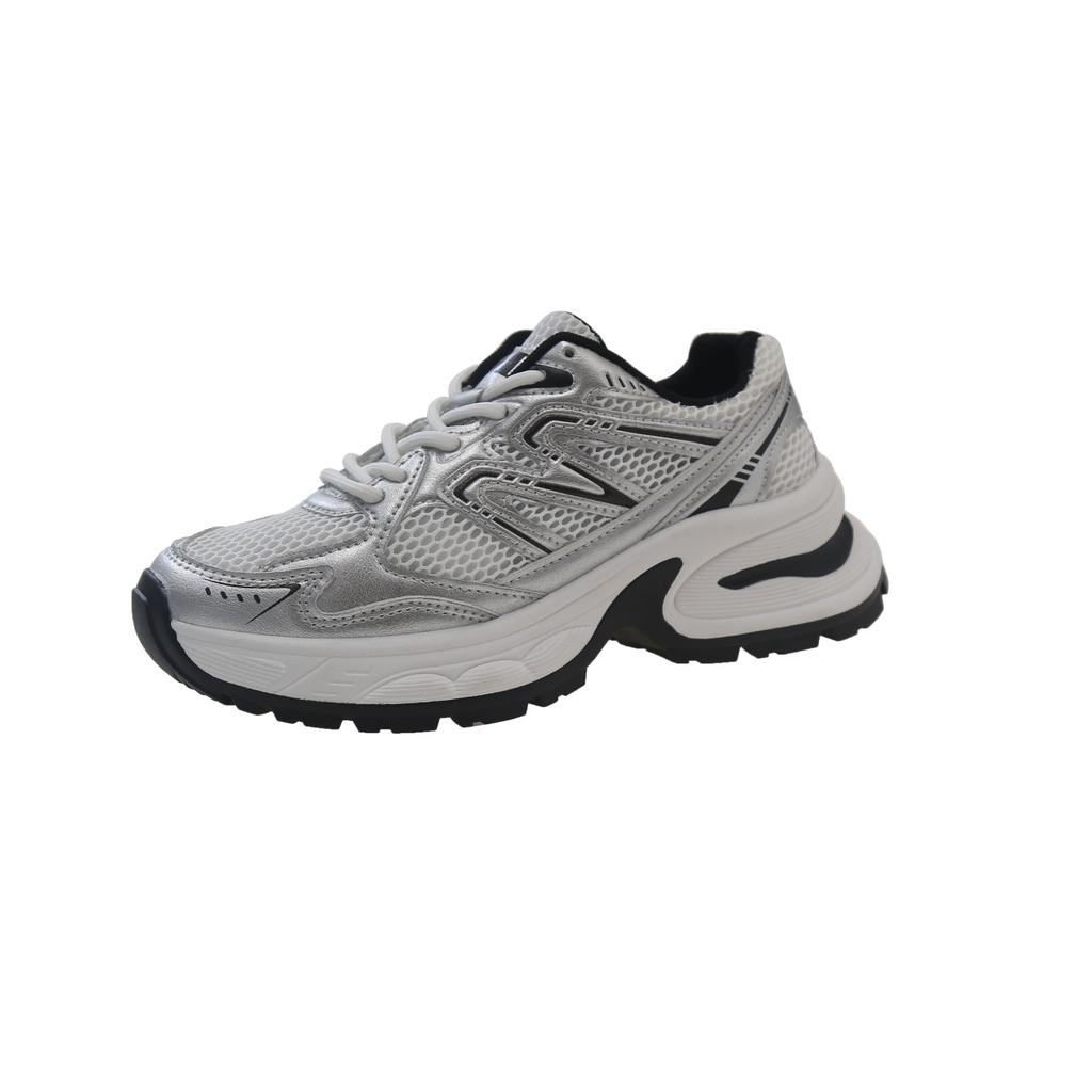 WHITE Spring Sports Running Chunky Sneakers Women Shoes Platform Sports Vulcanized Shoes Lace Up Trend Spring Casual Autumn New