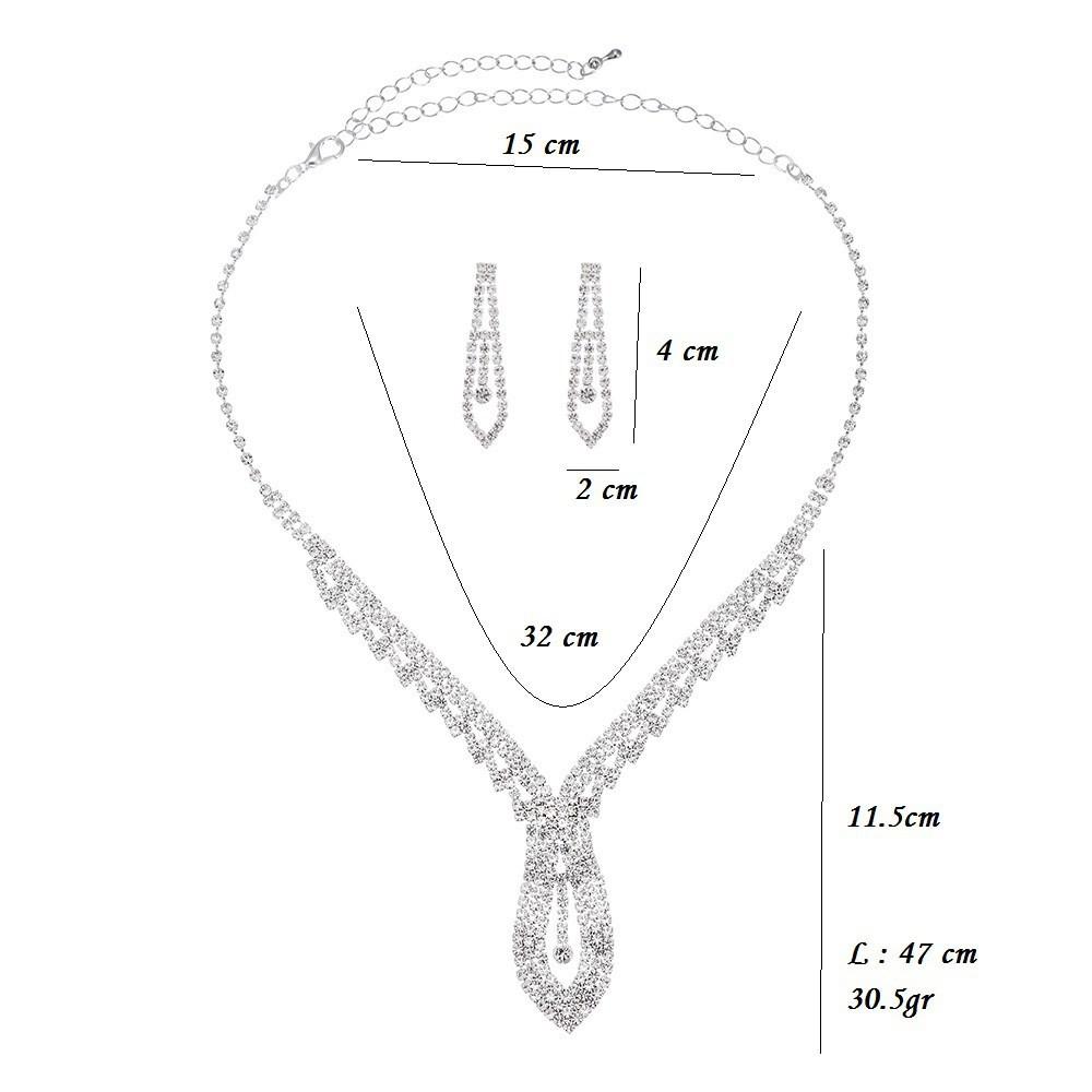 Accessories, Jewelry Wedding Dress Women'S Accessories Sparkling Rhinestone Necklace Earring Cover