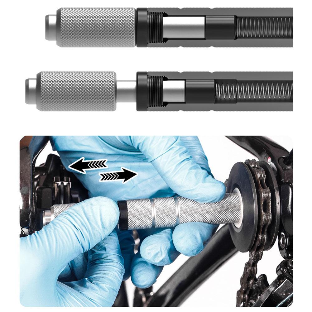 Bicycle Chain Cleaning Tool for 12mm Thru Axle with Smooth Rolling Action