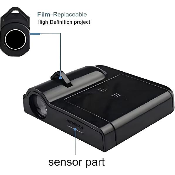 2PCS Car Door Light Projector, Universal LED Welcome Shadow Lights Fire Horse