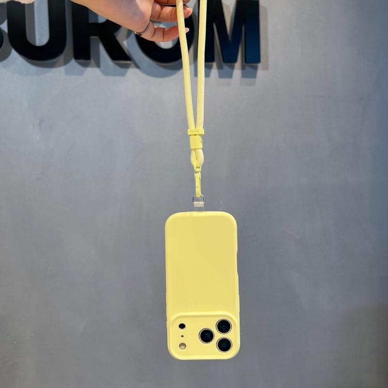 With lanyard, suitable for Apple 11promax mobile phone case iPhone11air liquid silicone anti-drop case, female.
