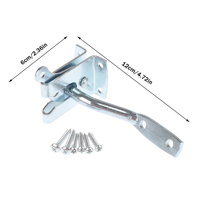 Self-Locking Gate Latch Carbon Steel Post Mounted Fence Gate Latch Heavy Duty Automatic Gravity Latch Self Locking Fence