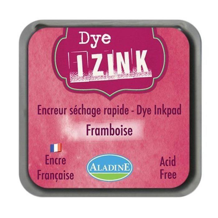 Encreur tampon - Aladine - Dye Izink - Séchage rapide - Framboise - 3,5 x 3,5 cm