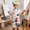 Children Art Smock And Chef Hat Set Double Layer Polyester Kitchen Art Drawing