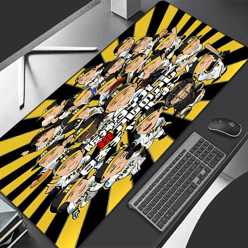 Hanshin Tigers logo Theme Premium Non-slip Mouse Pad with Stitched Edges,Durable Rubber Material,for Desktop & Gaming Great Gifts