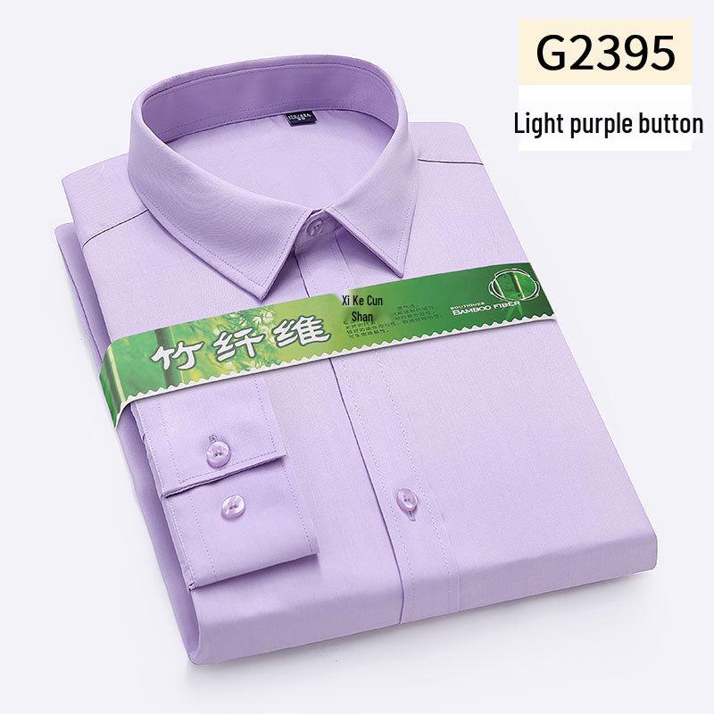 Men's Bamboo Fiber Stretch Business Casual Long Sleeve Shirt