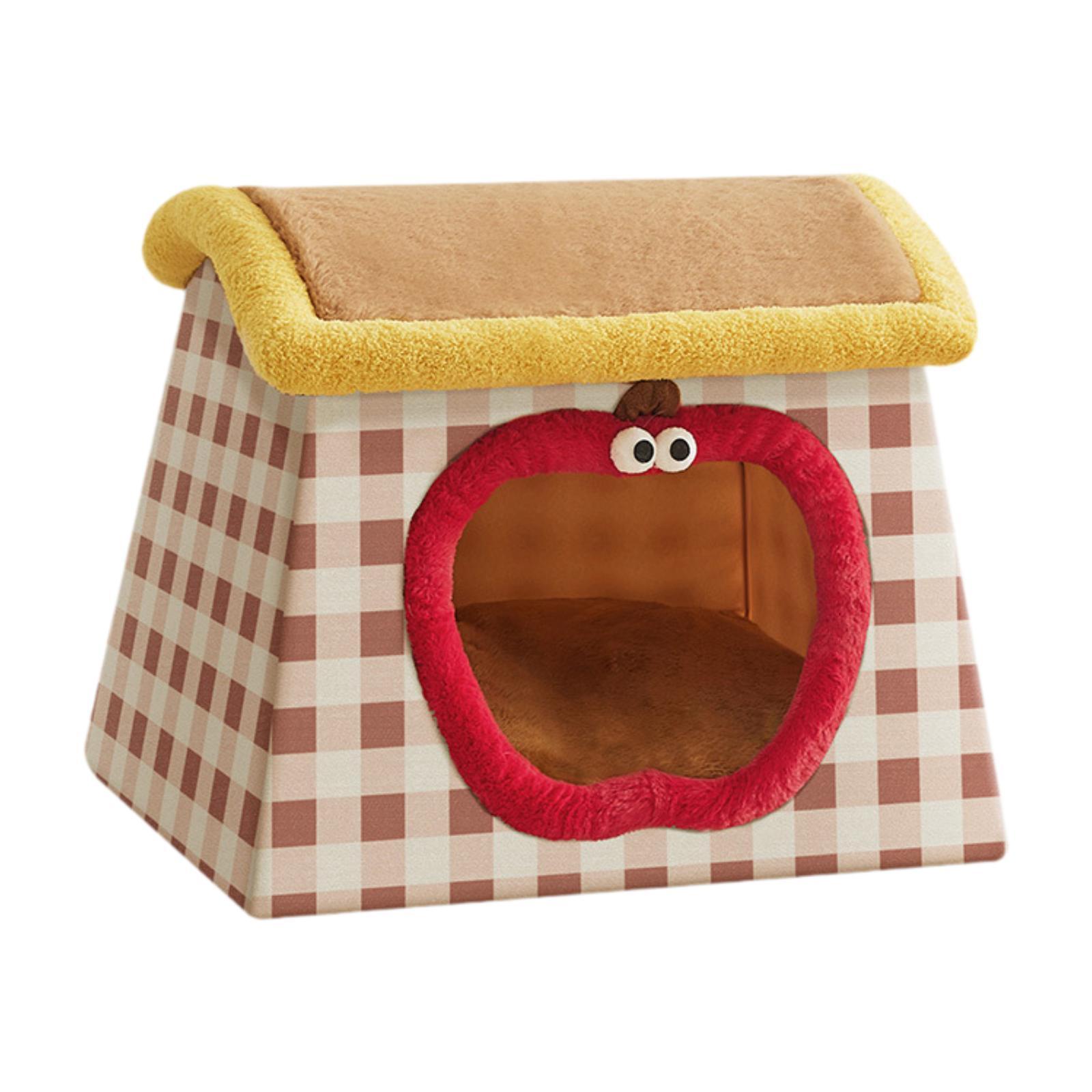 

Semi Closed Dog Cat Nest Cat Bed for Indoor Cats Kennel Snooze Pet Bed Cozy Winter Warm Dog House Teddy Dog House Small Dogs M