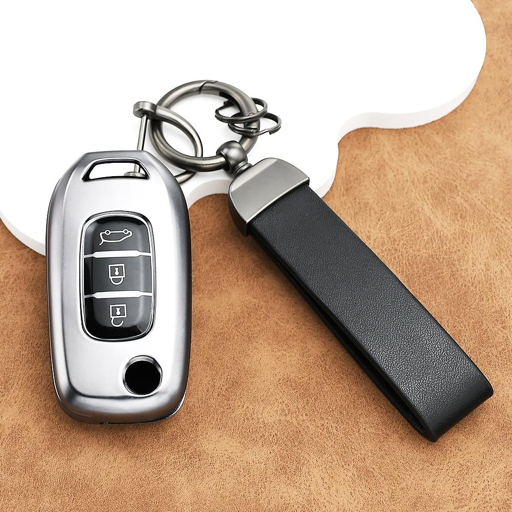 Tpu Auto Shell Fob Holder Car Flip Key Case Cover Bag For Renault Sandero Stepway Logan Clio 5 Arkana Kwid Kadjar Captur Megane