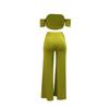 Women's New Fashion Casual Suit Bust Open Wide Leg Trousers