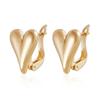 Heart Studs Earrings Creative Ear Accessory Heart Ear Studs Alloy Texture for Teens Youthful Fashion Lovers Present
