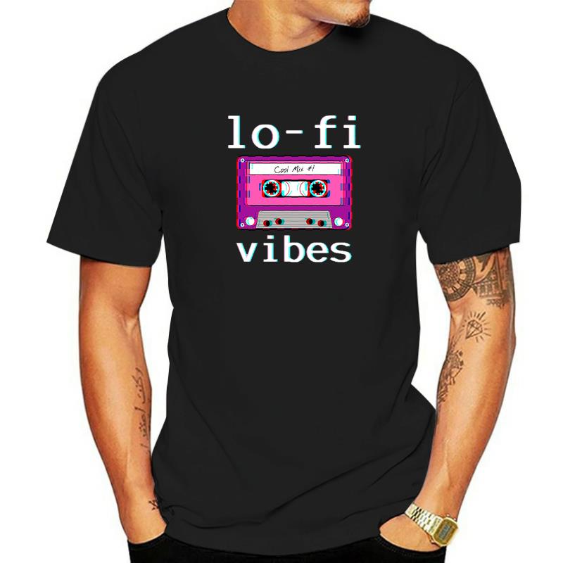 Unisexs Tshirts Printed Lo Fi Vibes Funny Tops Aesthetic Tape Casual Cotton Tshirt For Unisex Streetwear Short Sleeve Top Tee Shirts