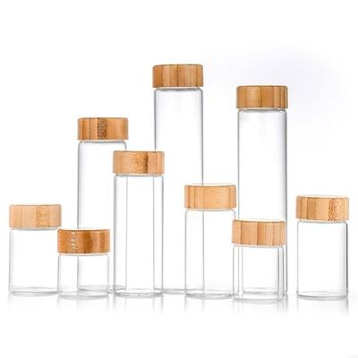 24 Stück Modische Glas-Gewürzgläser mit Bambusdeckeln und Etiketten zur Aufbewahrung und Organisation von Küchenutensilien