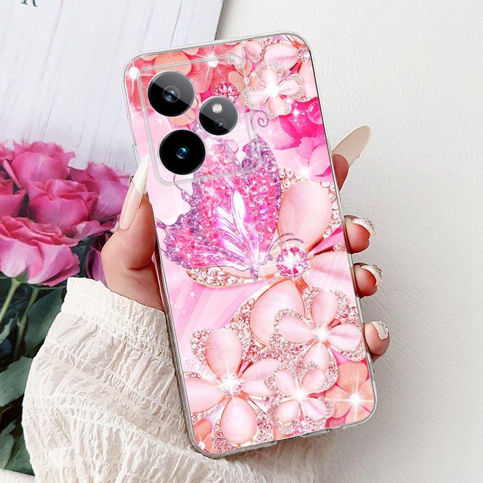 For Realme GT 7 7T Case 2025 Popular Flower Soft Clear Silicone TPU Protective Cover For Realme GT7 Pro RMX5011 Phone Case Shell