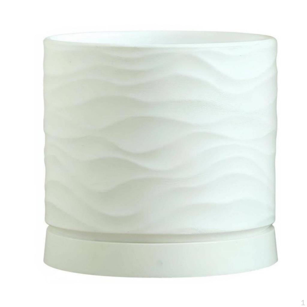 Ceramic Flower Pot with Tray, Modern Minimalist Design, Ins Inspired, Desktop Planter for Home