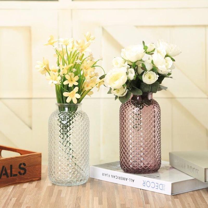 Modern European Speckled Glass Vase for Minimalist Home Décor, Fresh Flowers & Dried Arrangements