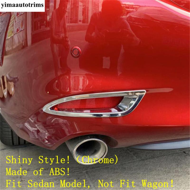 For Mazda 6 Sedan   Car Rear Tail Foglight Fog Lights Lamp Frame Decor Cover Trim ABS Chrome Accessories Exterior Kit