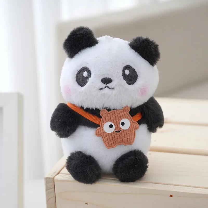 Urocza Panda Kawaii Pluszowe Zabawki Breloczek Animal Crossing Panda Wisiorek Akcesoria do Torebki Breloczek do Kluczy Samochodowych Dekoracja Torebki z Prezentem dla Chłopca Dziewczynki