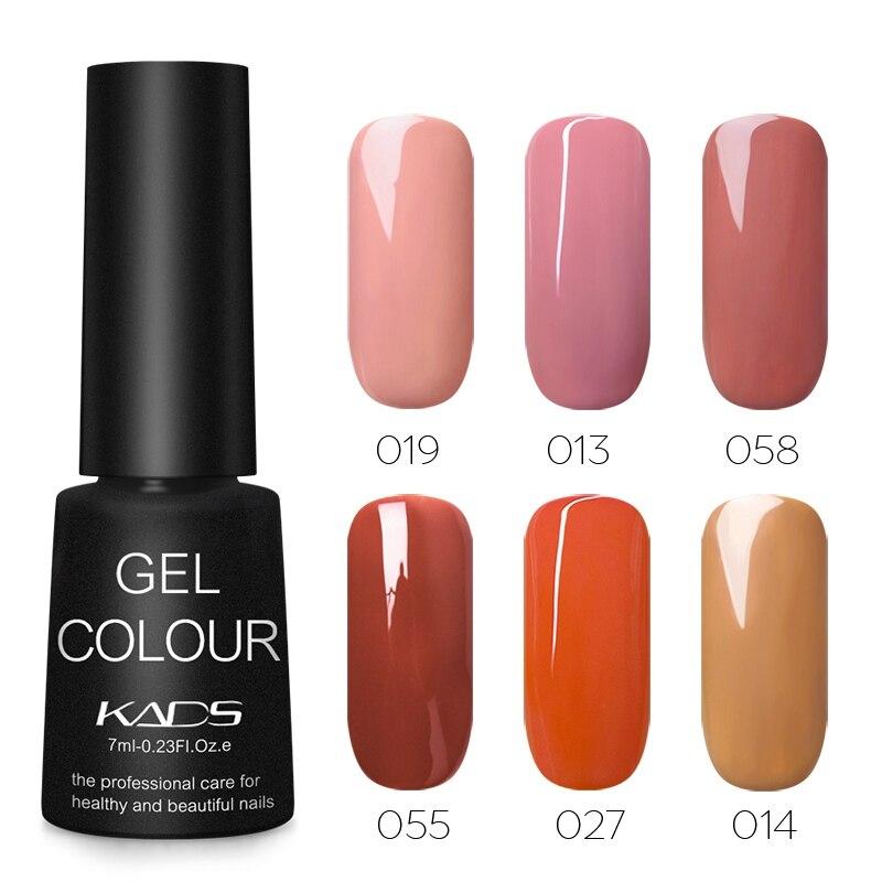 

KADS 6 шт./компл. 7 мл Гель-лак для ногтей УФ-гель-лак Soak Off Наборы лаков для ногтей Полупостоянный светодиодный гель-лак для ногтей Маникюр Дизайн ногтей