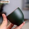 140ml Handmade Mud Painted Pine Deer Teacup Yixing Purple Clay Small Mouth Cup Smelling Fragrance Master Cup Tasting Tea Bowl