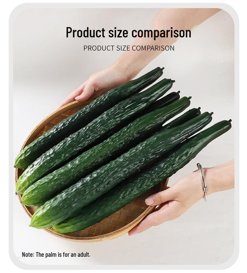 PU Foam Vegetable Props: Long Cucumber & Eggplant Models for Decoration, Film, TV, and Food Display