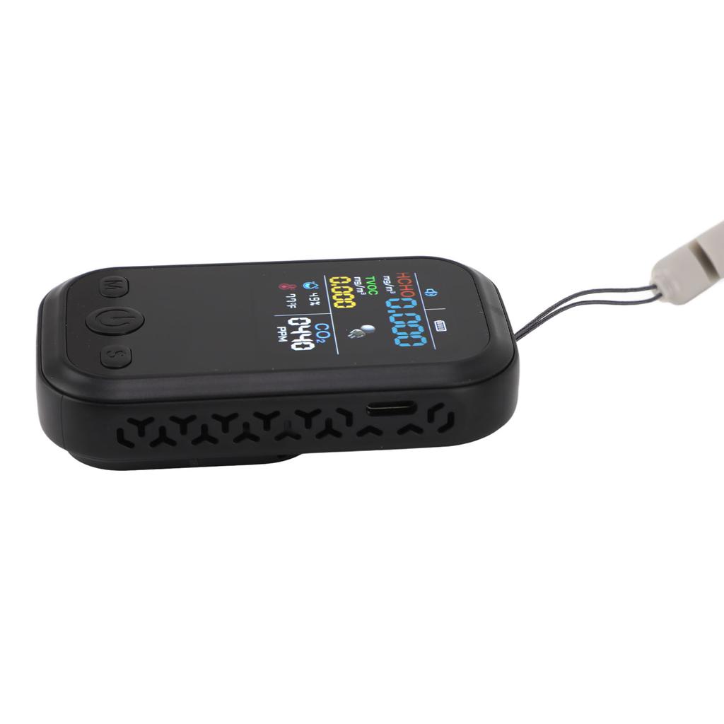 5 In 1 Air Quality Monitor Multifunctional Smart Portable CO2 Humidity Temperature Detector for Indoor Home