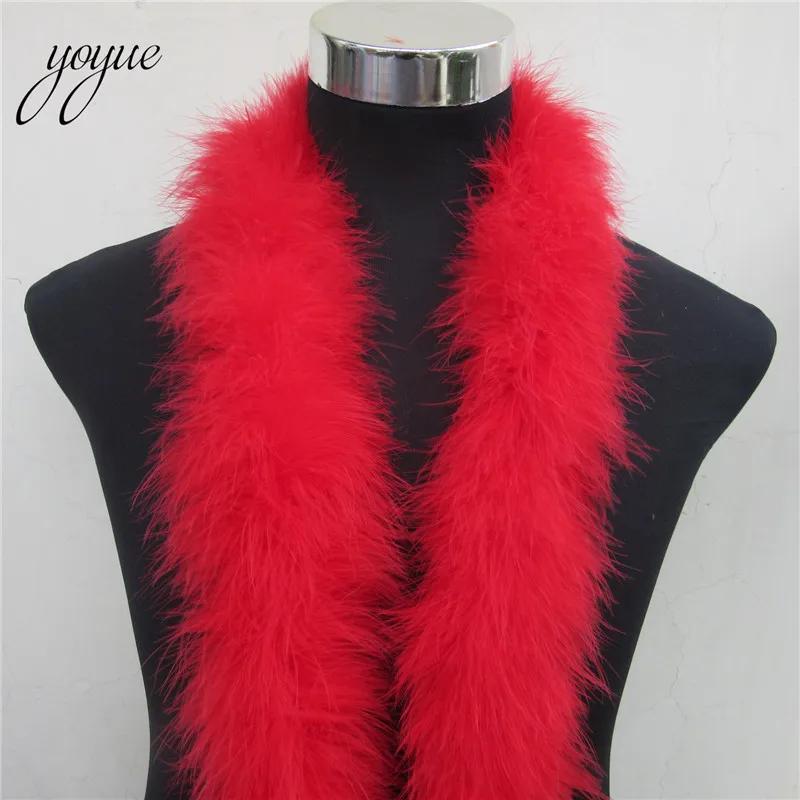 DIY YOYUE 50g 2meters Long Fluffy Feather Boa Dyed Turkey Feather Strip For Party/carnival Costumes/party Shawl Ostrich feather Boa