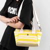 All-match Ladies Shoulder Bag Aesthetic Design Striped Canvas Bag