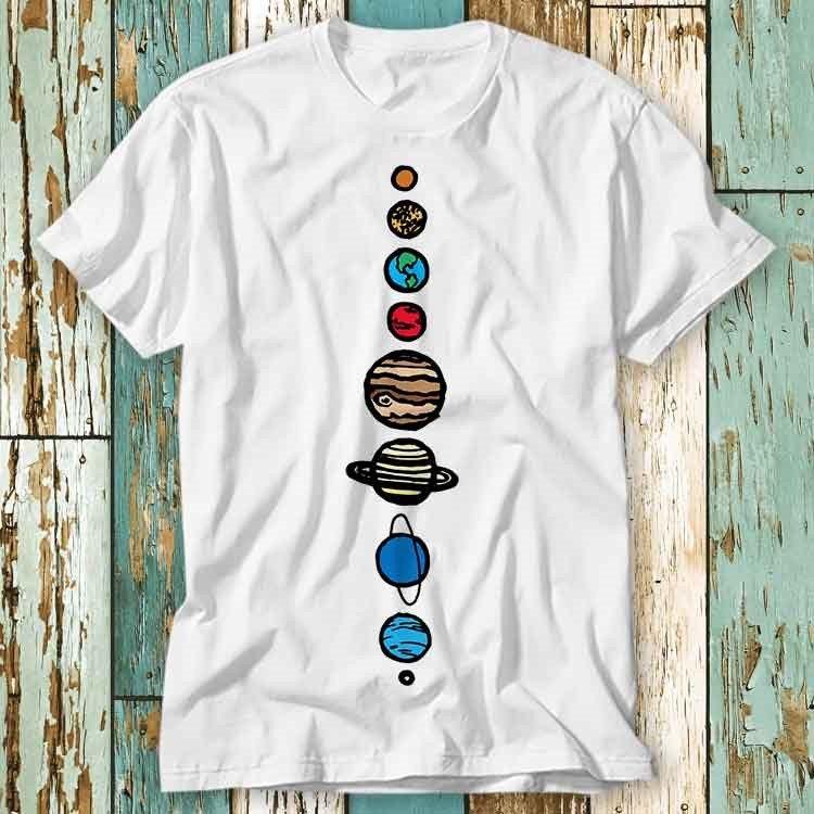 Planet Universe Solar System Earth World Nature Space Mars T Shirt Top Design Unisex Ladies Mens Tee Retro Fashion Vintage Shirt S784