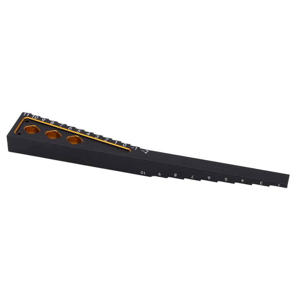Ride Height Gauge Accurate Measurement Aluminum Alloy RC Height Measuring Ruler for 1 8 1 10 RC Car ChassisBlack Gold