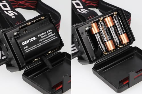 GENTOS GH-300RG LED Headlamp, USB Rechargeable, 800 Lumens, 13 Hours of Operational Runtime, Rear View Illumination, Requires Rechargeable Battery or