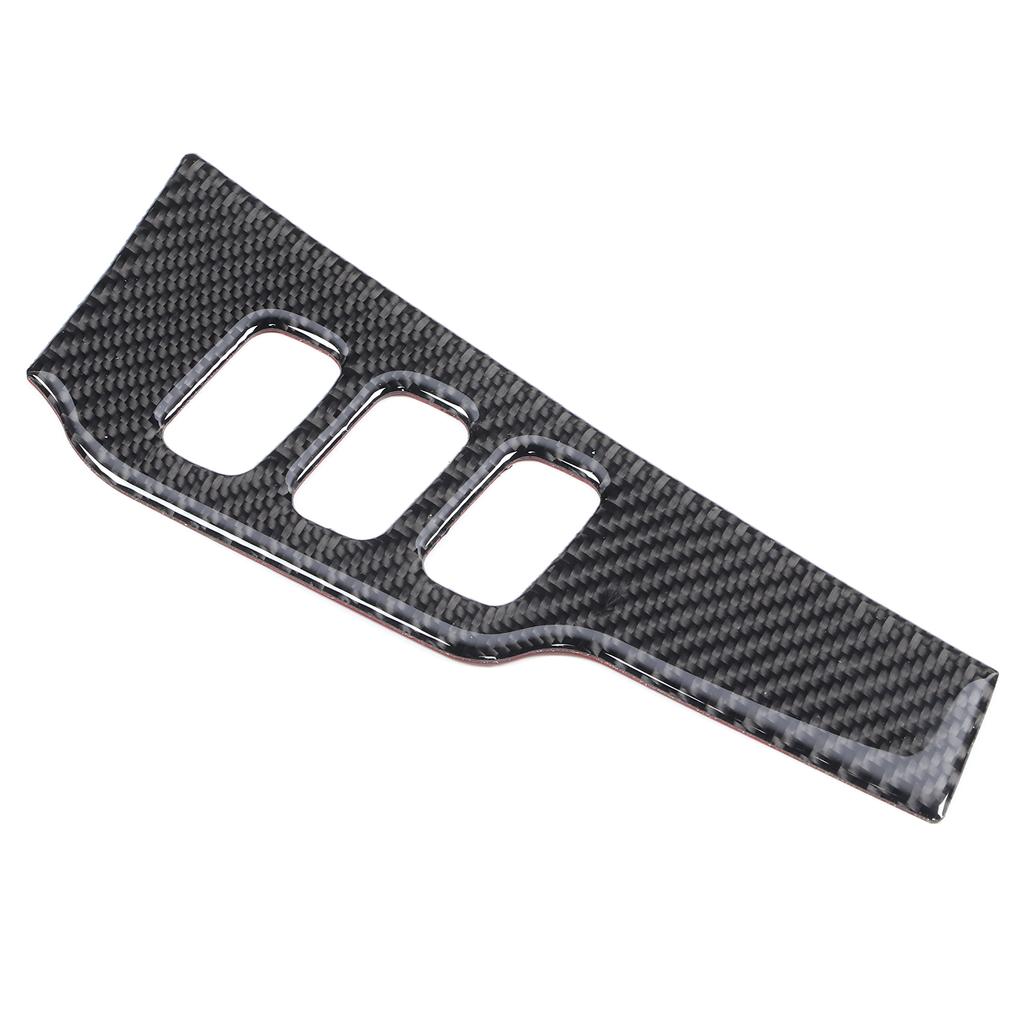 Kolfiber Strålkastare Strömbrytare Knapp Klistermärke Trimskydd Passar för Mitsubishi Lancer 2008‑2016 LHD
