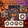Halloween Acrylic Hanging Ornament with Pumpkin and Designs for Home Decor
