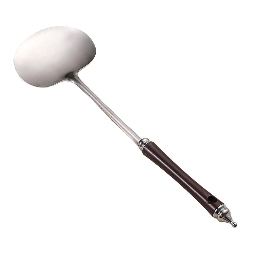 

Stainless Steel Wok Spatula Wooden Handle Mushroom Shovel Kitchen Accessories Essentials