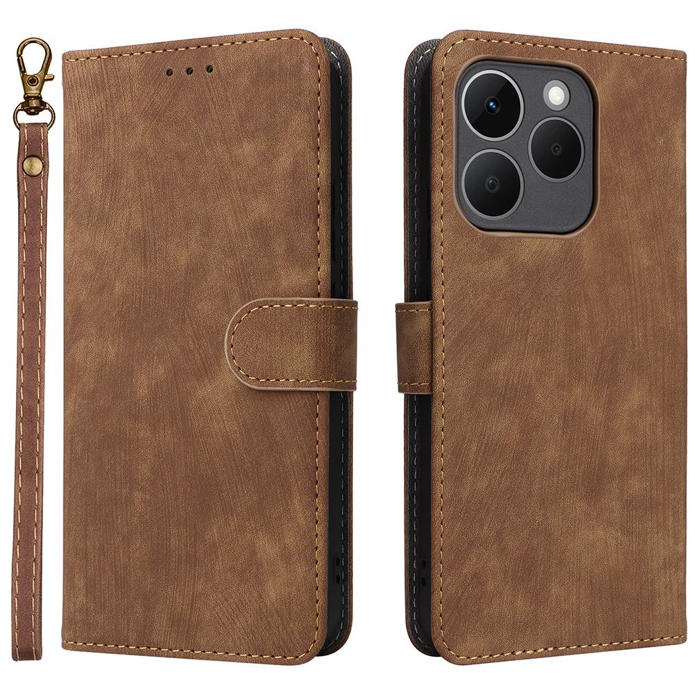 Pro Realme 15T 5G Pouzdro Peněženka RFID Blokování PU Kůže Kryt Telefonu Stojánek s Páskem