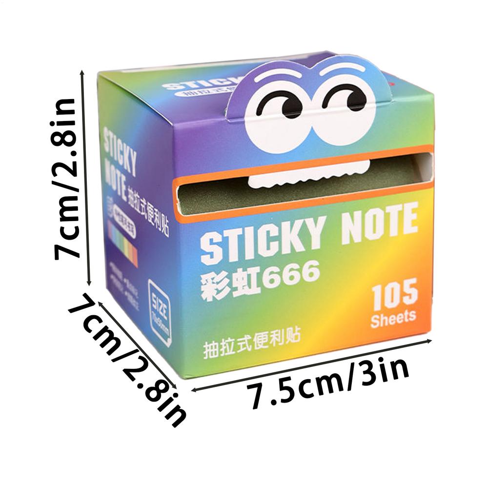 105 Sheets Pull Out Pearlescent Paper Sticky Notes Clear Sticky Notes Pads Self Adhesive Memo Colorful Classroom Note Marking