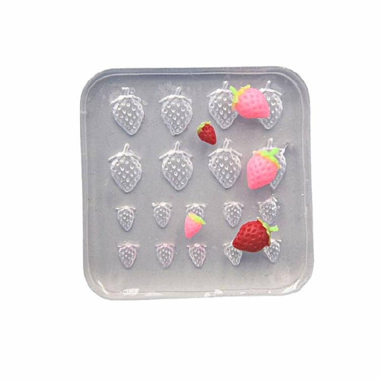 

Little Strawberry Ornament Decoration Mold Used for Resin Casting Jewelry Making 1 белый