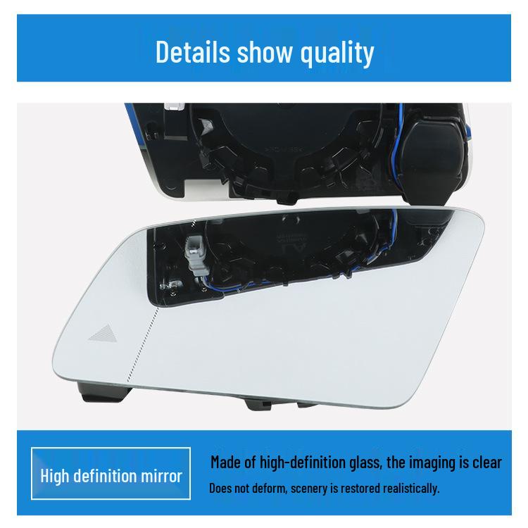 Compatible Rearview Mirror Lens for Mercedes-Benz: C-Class, C180, B200, GLA, GLC, V-Class, S-Class, E-Class, E260L