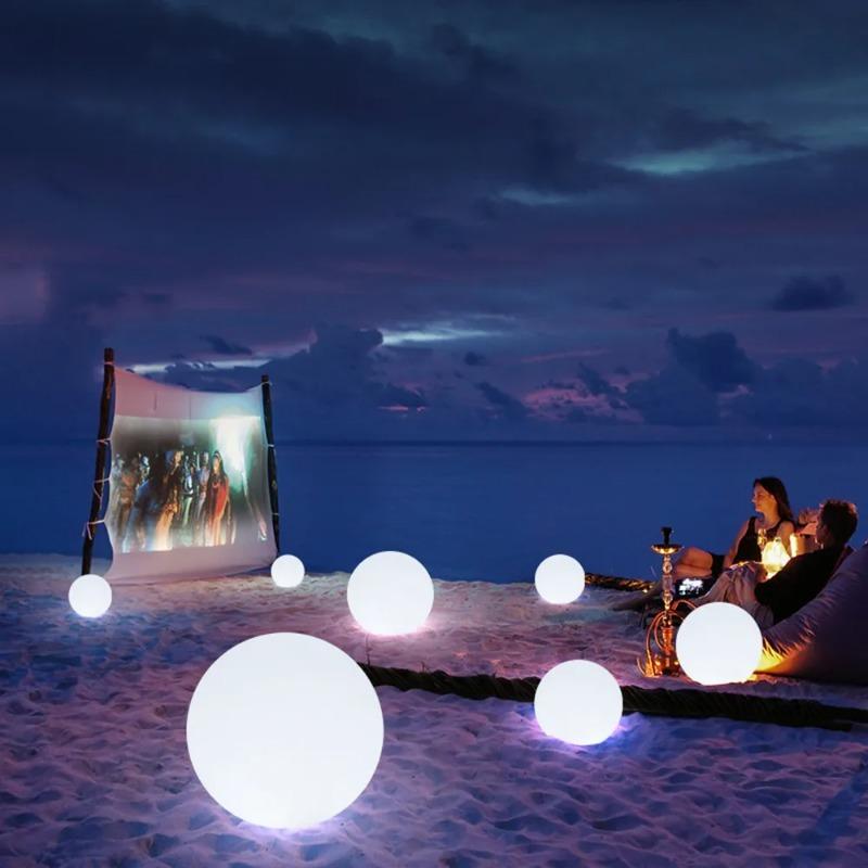 Waterproof LED Garden Ball Light Rechargeable Outdoor Glowing Landscape Lighting Lawn Lamp for Patio Party Wedding Bar Decor