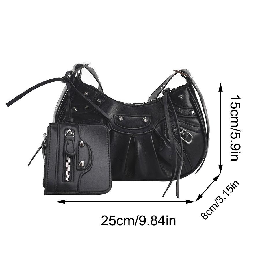 

Women Shoulder Bag with Flower Pendant Ladies Totes Boston Crossbody Bags Outdoor Travel Motorcycle Bag 25cm*14cm*15cm