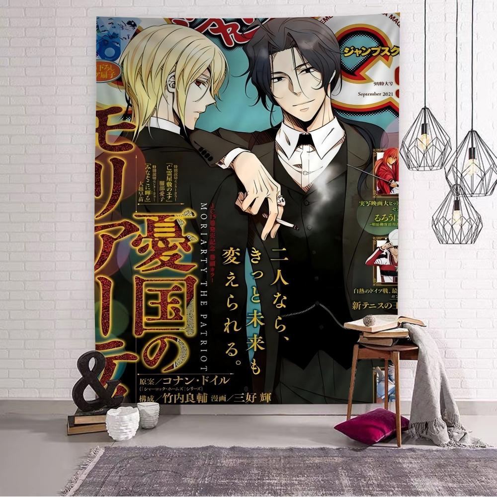 Anime Moriarty the Patriot Cartoon Tapestry Wall Hanging Decoration Household Home Decor