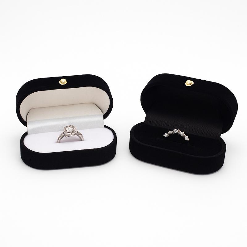 1 Pcs Felt Ring Box Mini Portable Ear Stud Jewelry Box Wedding Ring Pair Box Jewelry Storage Box