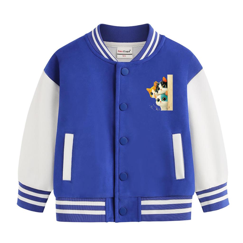 Children's American Baseball Jackets: Fashionable Casual Wear for Boys and Girls - Perfect for Spring, Autumn, and Winter.