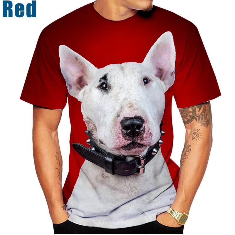Novel Casual Men's T-Shirt Fashionable Short Sleeve Trendy Dog Print Funny Top