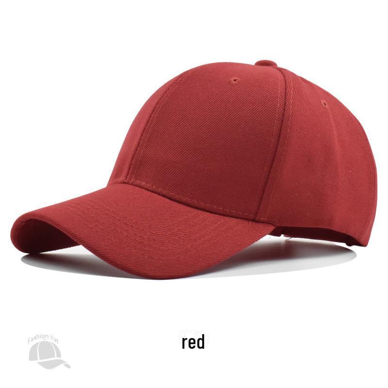 Korean Unisex Solid Color Embroidered Baseball Cap - Sun Protection