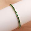 New Emerald Geen Zircon Gold Color Charm Bracelets For Girls Gold Filled Fashion Jewelry Party Women Luxury Accessories Bracelet