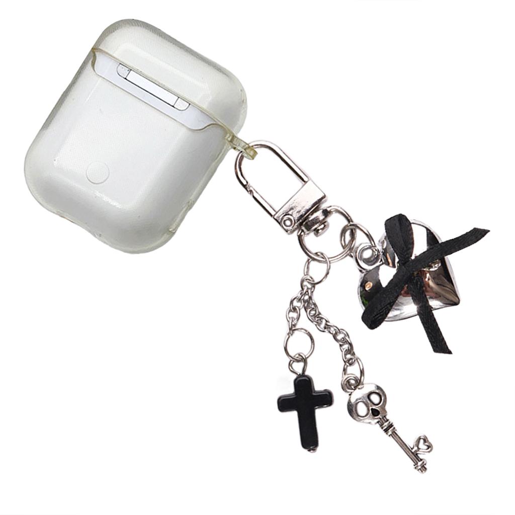 Bowknot Heart Pendant Keychain Love Shapes Cellphones Strap for Women and Girls Unique Bag Pendant Phone Straps