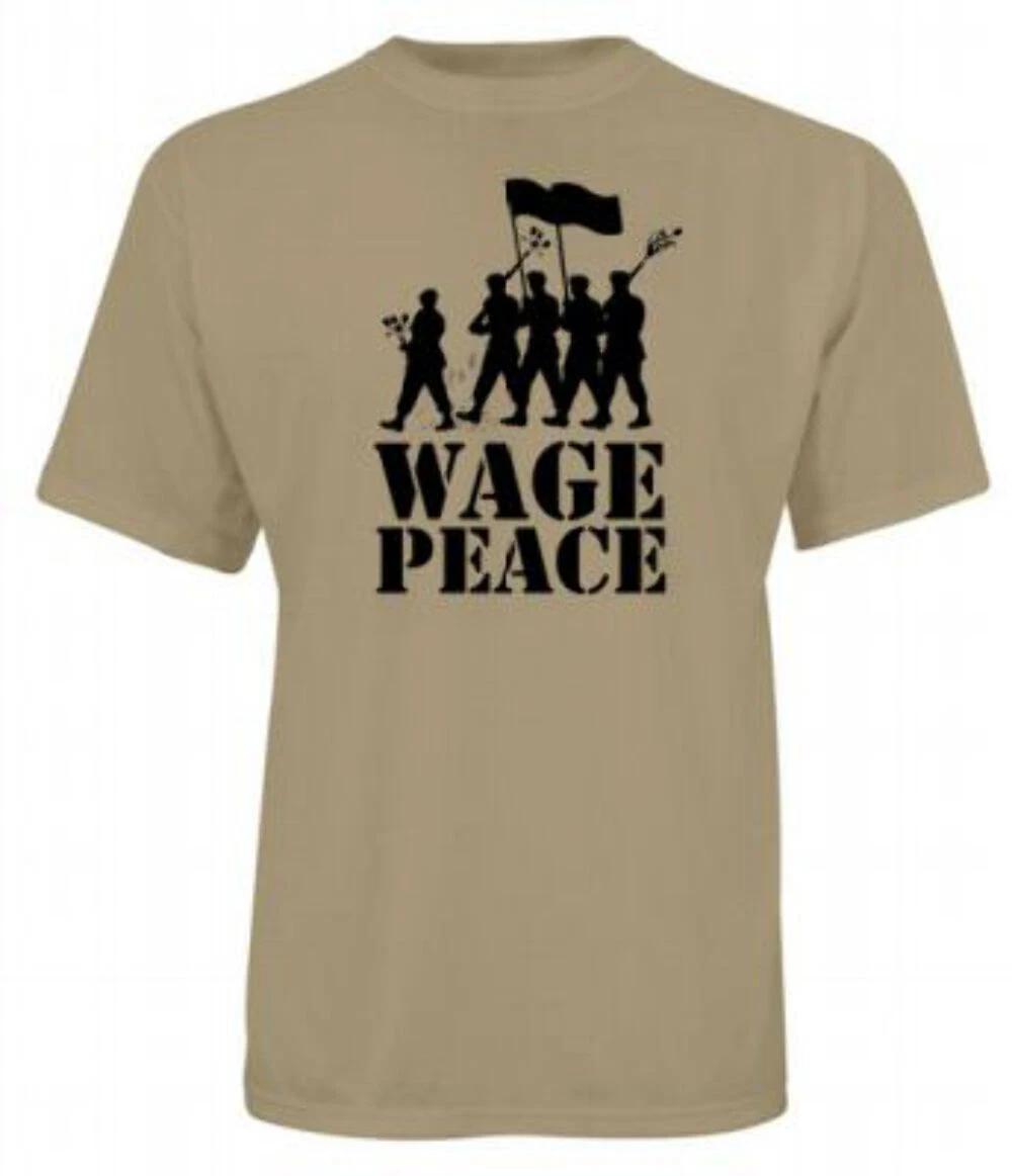 Wage Peace Not War T-Shirt – Protest, Anti-War, Hippie Activist Shirt XL